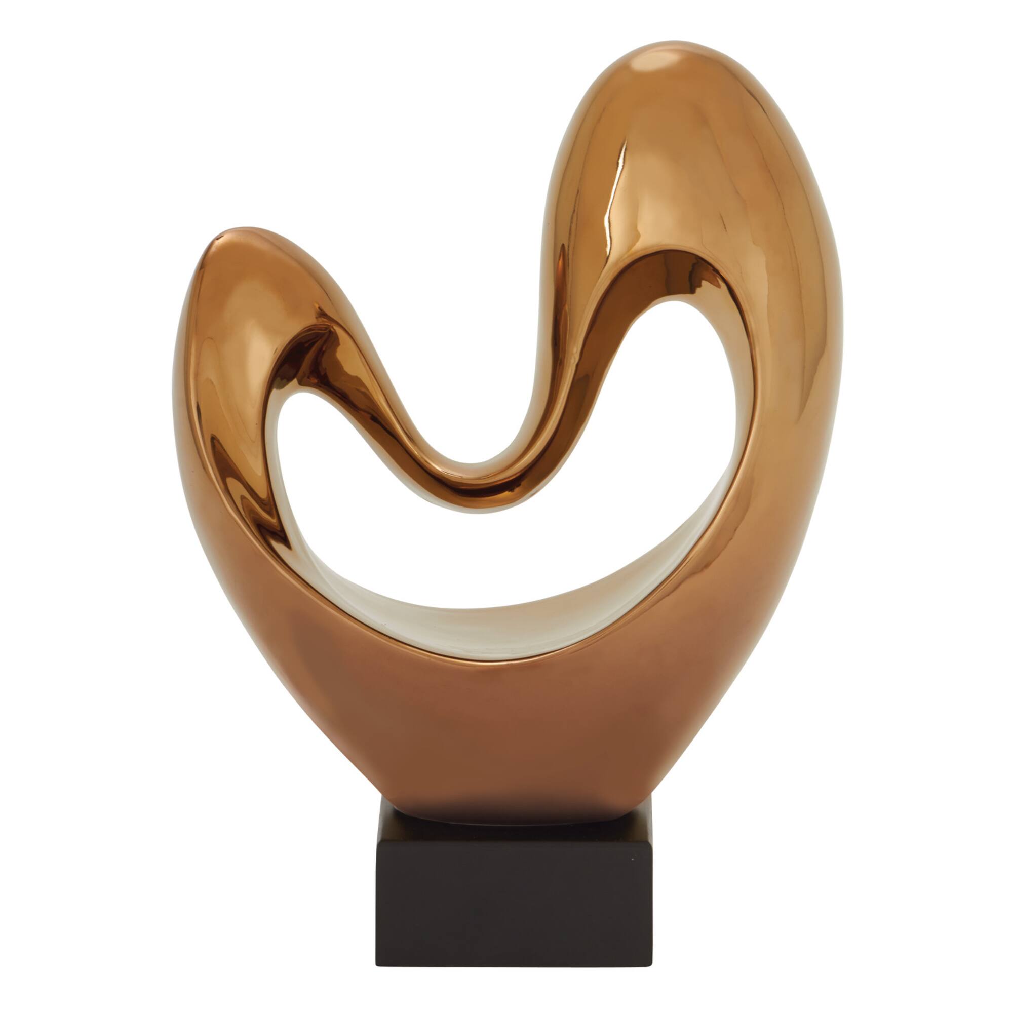 14" Porcelain Modern Abstract Sculpture